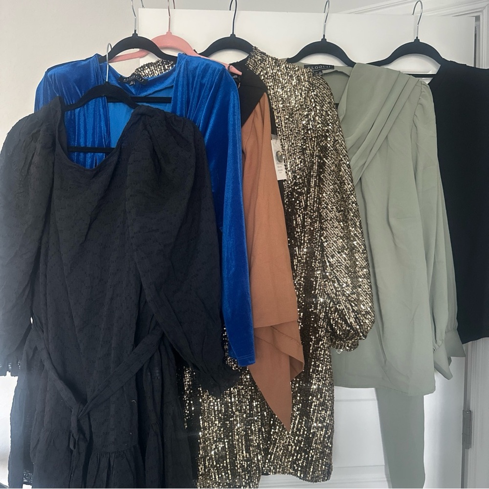 Eloquii Women's Dress Collection - Black, Blue, Gold, Tan, Green